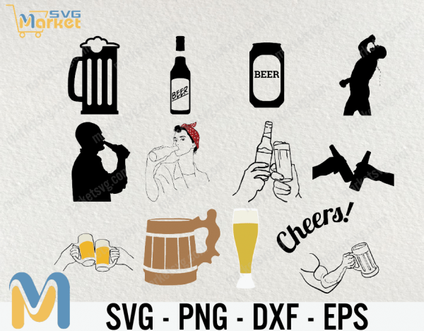 Beer SVG Bundle, Alcohol Svg, Funny Svg, Beer Sign, Beer Day SVG Bundle, Beer Svg, national beer day Svg, brew Svg