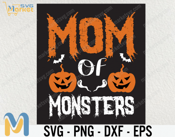 Mom Halloween Svg, Momster Svg, Mom Halloween Shirt Svg, Spooky Mama Svg, Funny Halloween, Monster Svg File for Cricut & Silhouette