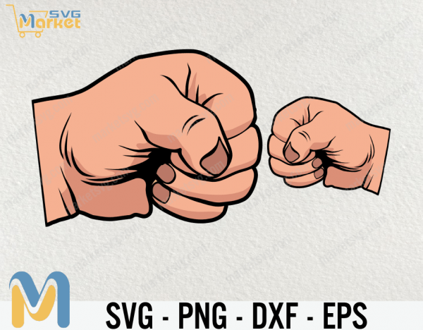 Fist Bump SVG, Father And Son SVG, Papa and Grandson svg, Cut File,Silhouette Cut File, Cameo Cut File, Daddy Svg, Son Svg, Svg for shirts