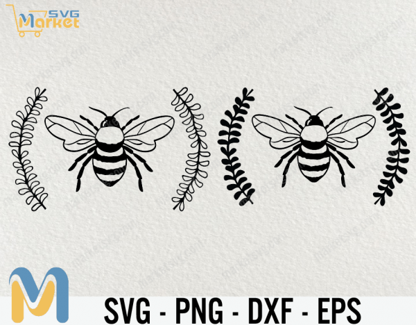 Bee SVG, Honey Bee SVG, Layered Bee cut file, Bee Outline PNG, Bumble Bee Clipart, Bee dxf, Bee Silhouette, Cricut Cutfile