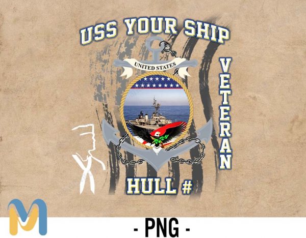 Uss Your Ship, Veteran PNG, Veterans Day SVG, PNG, Sublimation