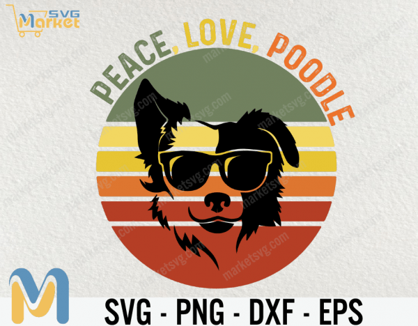 Peace love Poodle SVG,  Dog SVG, Cricut, Love SVG, Dog, Poodle SVG