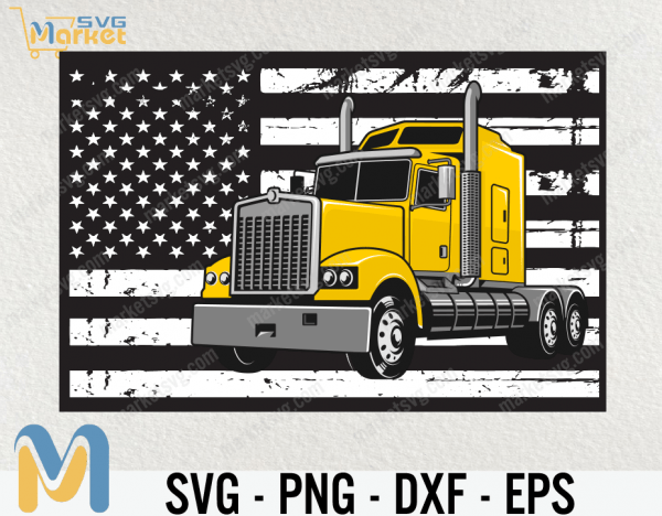 American Flag Trucker svg, truck driver flag svg, semi truck flag svg, truck driver svg, truck flag svg, trucker svg, semi truck svg, truck