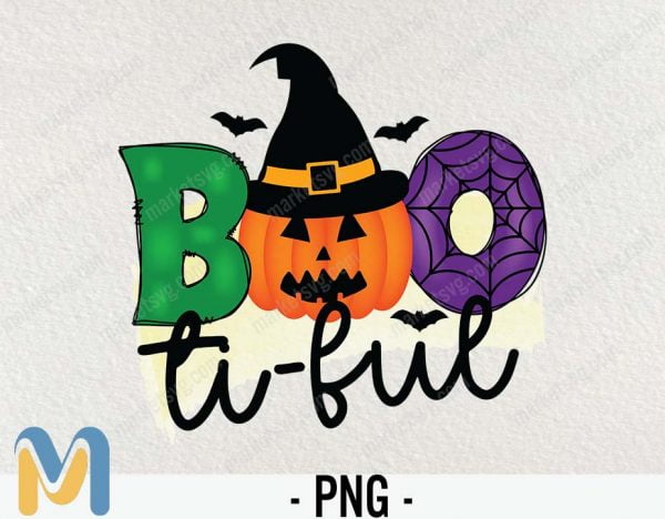 Halloween Hey Boo-tiful PNG, Halloween Png, Boo Png, Pumpkin PNG, Hey Boo Png, Sublimation Design, Digital Download