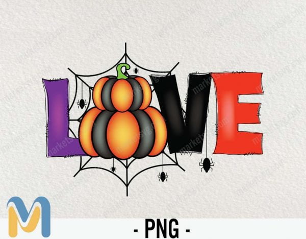 Love PNG, Halloween PNG, Halloween Sublimation Designs Downloads, Love Halloween PNG, Sublimation PNG, Digital Downloads, Digital Designs