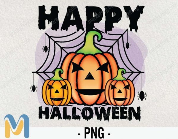 Happy Halloween  Png, Halloween Png, Western Halloween Png, Cowhide, Jars Png, Pumpkin Png,Digital Download,Halloween Sublimation Design