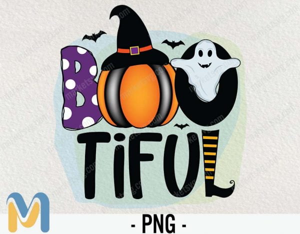 Halloween Hey Boo tiful PNG, Halloween Png, Boo Png, Pumpkin PNG, Hey Boo Png, Sublimation Design, Digital Download