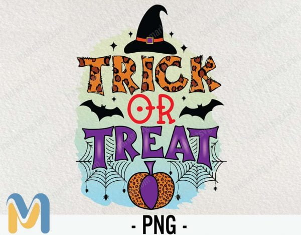 Trick or Treat, Halloween Sublimation Design Digital Download, Halloween PNG, Michael Myers png, Friends Horror Characters png