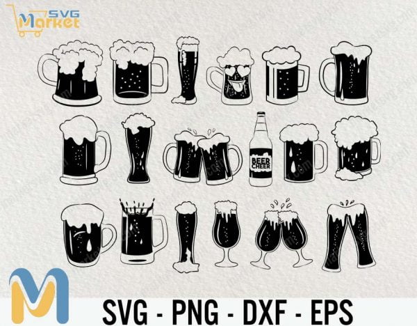 Beer Mug svg, Beer svg, Beer Glass svg, Drink svg, Beer clip art, Beer cut file, Beer mug vector
