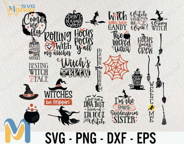 Halloween Svg Bundle, Halloween Vector, Sarcastic Svg, Dxf Eps Png, Silhouette, Cricut, Cameo, Digital, Funny Mom Svg, Witch Svg, Ghost Svg