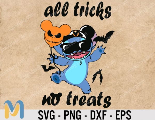 All Tricks No Treats Svg, Cartoon Svg, Characters Friends Svg, Halloween svg, Halloween gift, funny, cuties, horror, cricut file, clipart