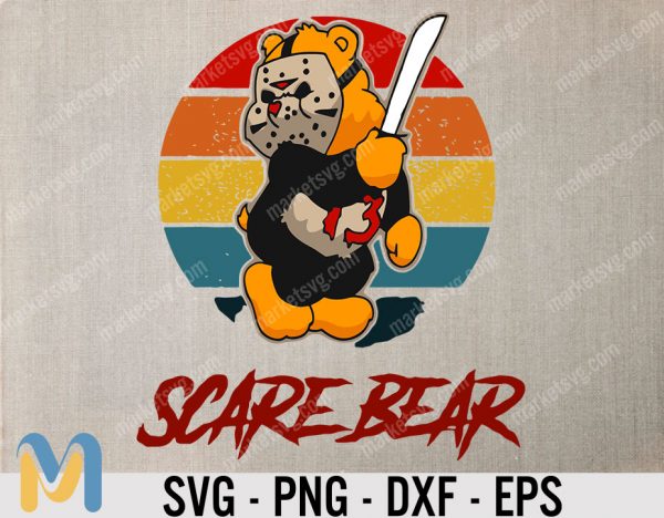 Scare Bear SVG, Horror Scare Care Bears Blood Halloween SVG, Halloween SVG, Digital Download