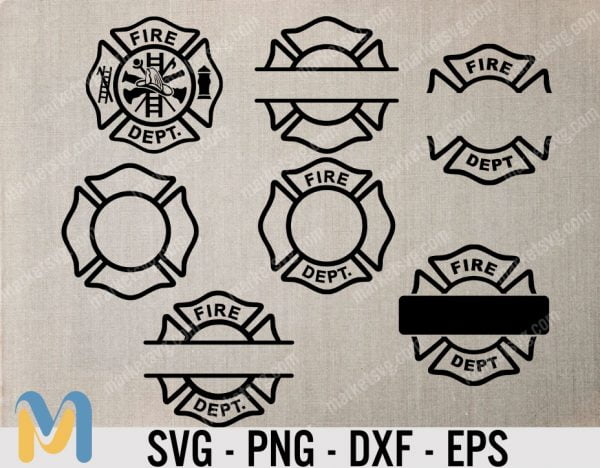 Fire Dept svg, Firefighter svg, Maltese Cross svg, fireman svg, fire department svg, fire fighter svg -Printable, Cricut & Silhouette file