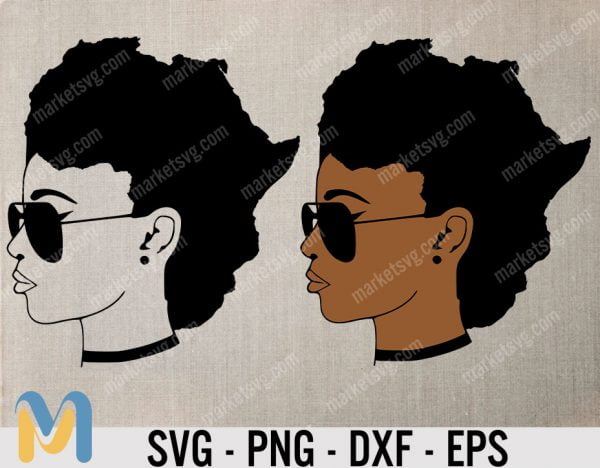 Afro Svg, Natural Hair SVG, Afro Woman SVG, Afro Girl Svg, Afro Queen Svg, Girl Power Svg, Afro Lady, Curly Hair Svg, Black Woman, For Cricut, For Silhouette, Cut File