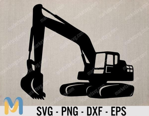 Excavator Svg, Excavator Clipart, Heavy Equipment Svg, Pipeliner Svg, Excavator Files for Cricut, Excavator Cut Files For Silhouette