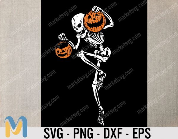 Skeleton and Pumpkin, Pumpkin Svg, Halloween Svg, Sublimation Designs, Funny Halloween Svg, Pumpkin Boobs