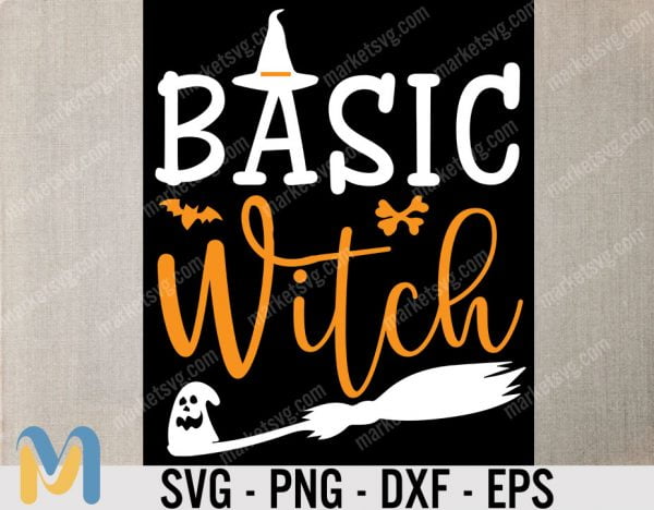 Basic Witch svg, Halloween Witch svg, Witch svg, Witch shirt gift svg, witch silhouette, Funny Halloween svg, png dxf cut files for cricut