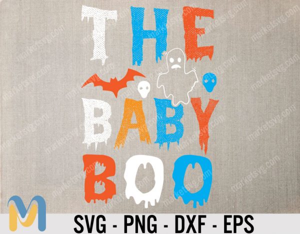 The Baby Boo  svg, Ghost svg, halloween shirt svg, halloween svg cut files, fall svg, halloween mug, halloween tumbler, svg files for cricut
