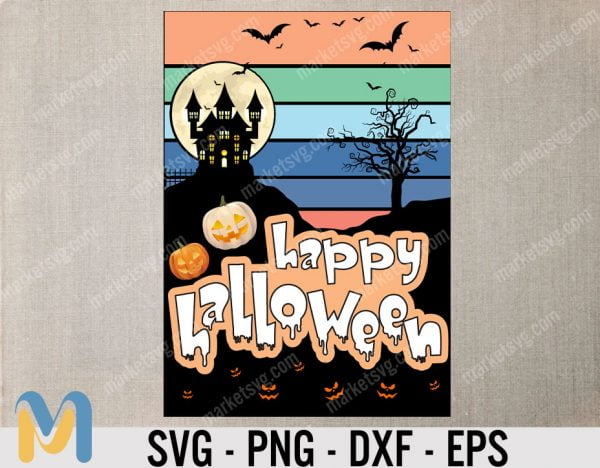 Happy Halloween SVG, Halloween Clipart Svg, Halloween Svg, Halloween Shirt, Halloween Print, Cricut, Silhouette Cut Files