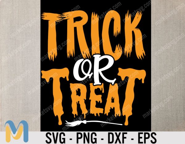 Trick or Treat SVG, Halloween SVG file, Trick or Treat Bag SVG file, Halloween Iron on file, Halloween Shirt cut file, Halloween Clipart