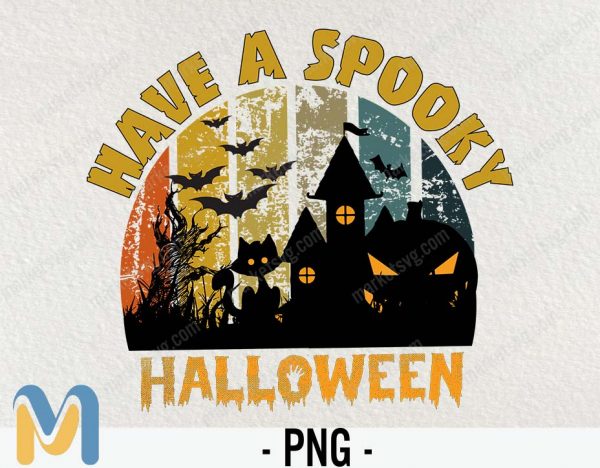 Have A Spooky Halloween PNG, Halloween PNG, Halloween Shirts For Kids, Halloween Party, Funny Halloween PNG, Skull PNG