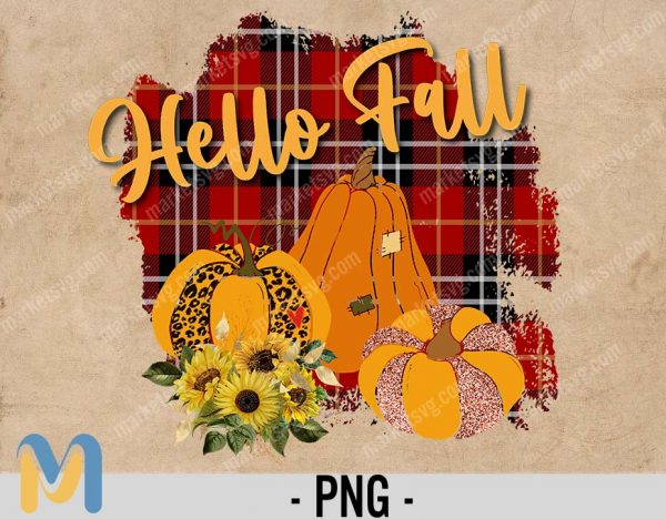 Hello Fall PNG Sublimation. Pumpkin Sub, Hello Pumpkin PNG File for DTG Printing, Fall Sublimation Designs Downloads, T-Shirt Design, Clipart, PNG, Hello Pumpkin, Fall, Leopard