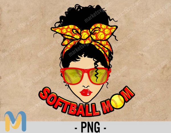 SUBLIMATION SOFTBALL Mom On Cheetah Png File, DIY Sports Design for Mother's Day For Mom, Gift for Her Digital Download,