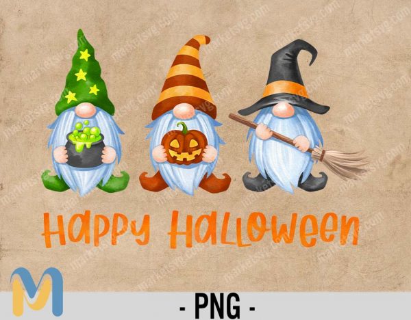 Happy Halloween gnomes png, Sublimation Designs, Halloween Sublimation, Fall png, Halloween Sublimation, Digital Downloads