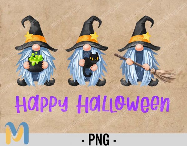 Happy Halloween gnomes png, Sublimation Designs, Halloween Sublimation, Fall png, Halloween Sublimation, Digital Downloads