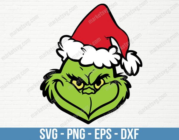 Grinch Faces SVG, Grinch with Santa Hat Svg, Grinch Bundle, Cut File, Christmas Svg Cut File The Grinch Shirt Decal Vector Grinch Cricut Svg, C226