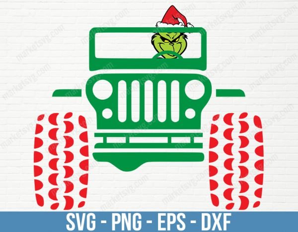 Christmas svg, Grinch svg, Merry Christmas svg, Jeep svg, Christmas Grinch svg, Grinch Dr Seuss SVG, C48