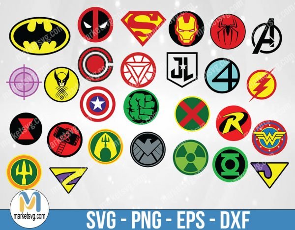 Super Hero SVG Bundle, Superhero LogoS Svg, Super Heroes, Marvel svg