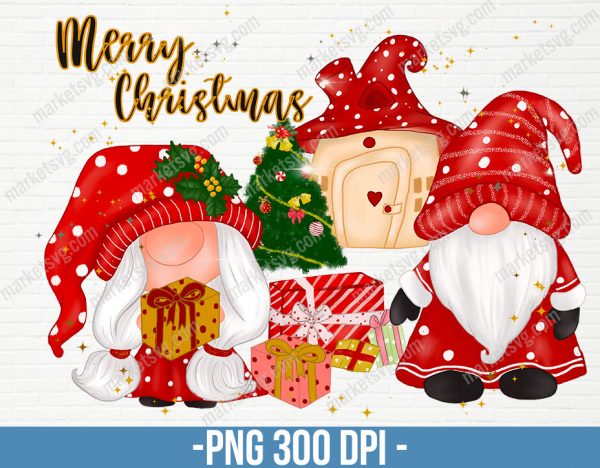 Gnome PNG, Christmas Sublimation, Ready to print, Merry Christmas Santa Gnomes PNG, Scandinavian Gnomes, Gnomes PNG, CP131