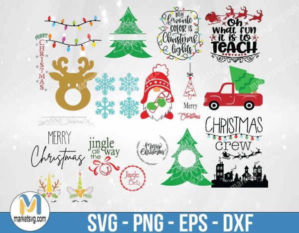 Christmas Bundle, Christmas Design, Merry Christmas, Clipart, Bundle Clipart, Design Bundle, Bundle File, B264