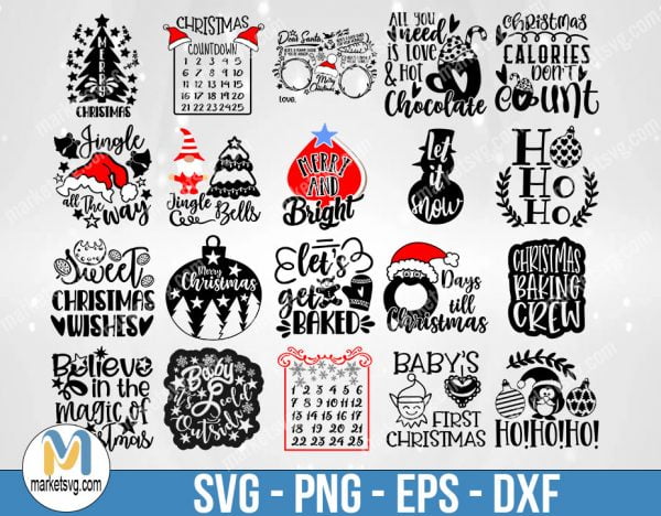 Reindeer Names Bundle Designs SVG, Christmas Bundle, Christmas Design, Merry Christmas, Clipart, Bundle Clipart, Design Bundle, B312