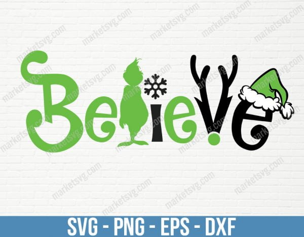 Believe Christmas SVG, Believe Svg, Believe cut files svg, Believe Silhouette Cricut ,Believe in Christmas Svg, Christmas Svg, C256