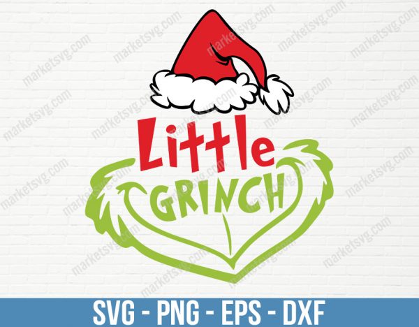 Little Grinch svg, Christmas SVG, Merry Christmas SVG, Christmas Grinch Svg, Grinch svg, Christmas Cut Files, Silhouette Cut File, C259