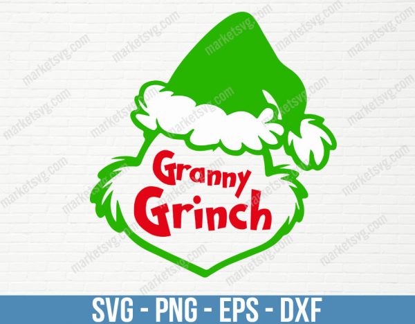 Granny Grinch svg, Christmas SVG, Merry Christmas SVG, Christmas Grinch Svg, Grinch svg, Christmas Cut Files, Silhouette Cut File, C264