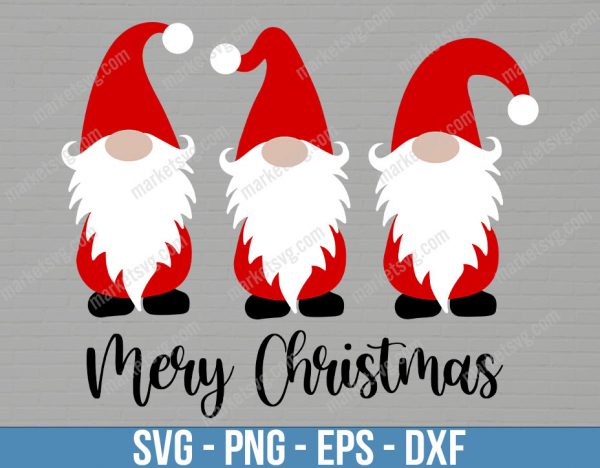 Merry Christmas Svg, Christmas Gnomes Svg, Cute Gnomies Svg, Christmas Svg, Kids Funny Christmas Shirt Svg File for Cricut & Silhouette, Png, C302