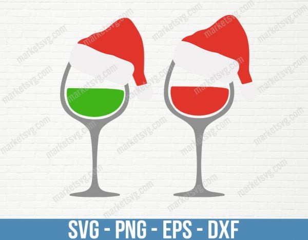 Christmas Wine svg, Merry Christmas Svg, Wine svg, Grinch svg, Santa Hat svg, Christmas Svg, Christmas Grinch Svg, Silhouette, C310
