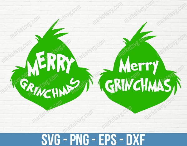 Merry Grinchmas, Christmas Villain Svg, Christmas Svg, Christmas Clip Art, Merry Christmas Svg, Cricut, Digital File Download, C314