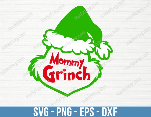 Mommy Grinch svg, Merry Christmas Svg, Grinch svg, Santa Hat svg, Christmas Svg, Christmas Grinch Svg, Silhouette, C320