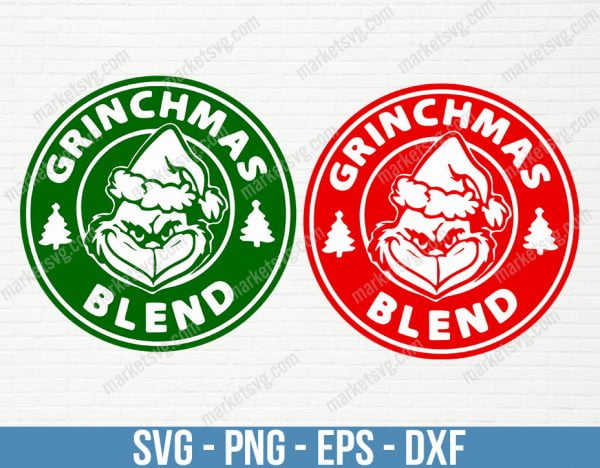 Grinchmas Blend SVG, Starbucks Grinchmas Blend SVG, Christmas Grinch, Mr Grinch Coffee lover, Instant Download, C321
