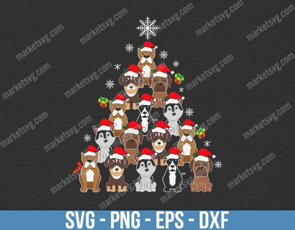 Christmas Tree Dog svg, Merry Christmas svg, Christmas svg, Tree svg, Holiday svg, Cricut, Silhouette, C377