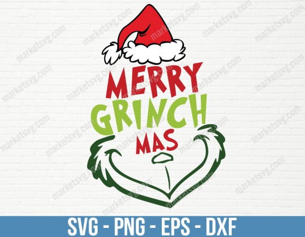 Merry Grinchmas, Christmas Villain Svg, Christmas Svg, Christmas Clip Art, Merry Christmas Svg, Cricut, Digital File Download, C381