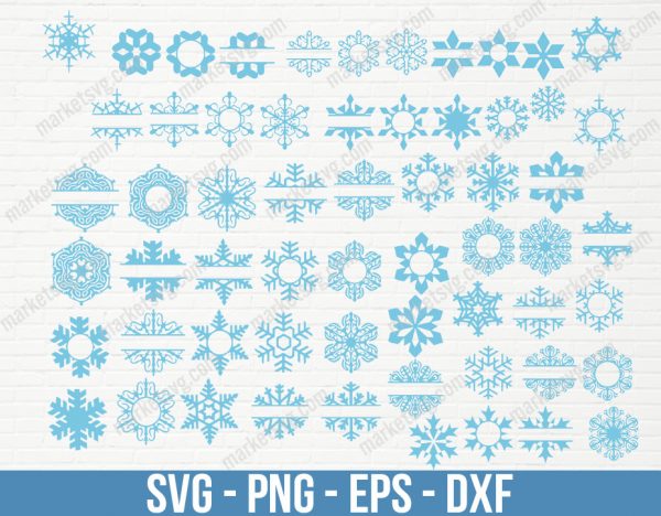 Snowflake Clipart svg, winter Clipart, snowflake svg, christmas svg bundle,holiday printable svg, Instant Download, Commercial use, svg, C393