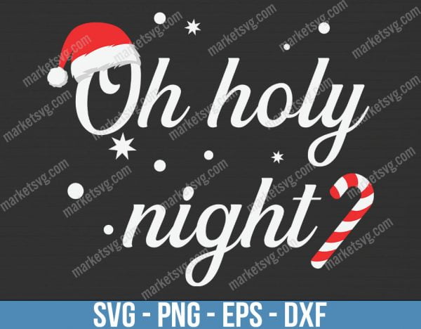 Oh Holly Nights Santa Hat, Christmas svg, Merry Christmas svg, Santa svg, Grinch svg, Christmas shirt Svg, Christmas gift, C649