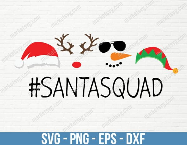 Santa Squad Reindeer Snowman Elf, Christmas svg, Merry Christmas svg, Santa svg, Grinch svg, Christmas shirt Svg, C673