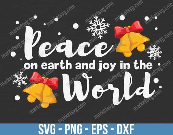 Peace On Earth And Joy, Christmas svg, Merry Christmas svg, Santa svg, Grinch svg, Christmas shirt Svg, Christmas gift, C674