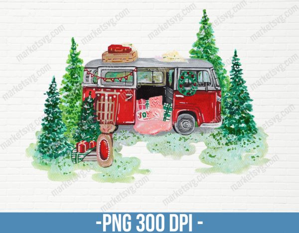 Merry Christmas Truck Sublimation, Christmas Truck PNG, Christmas Png, Christmas Tree png, Merry Christmas, Vintage Truck, CP106
